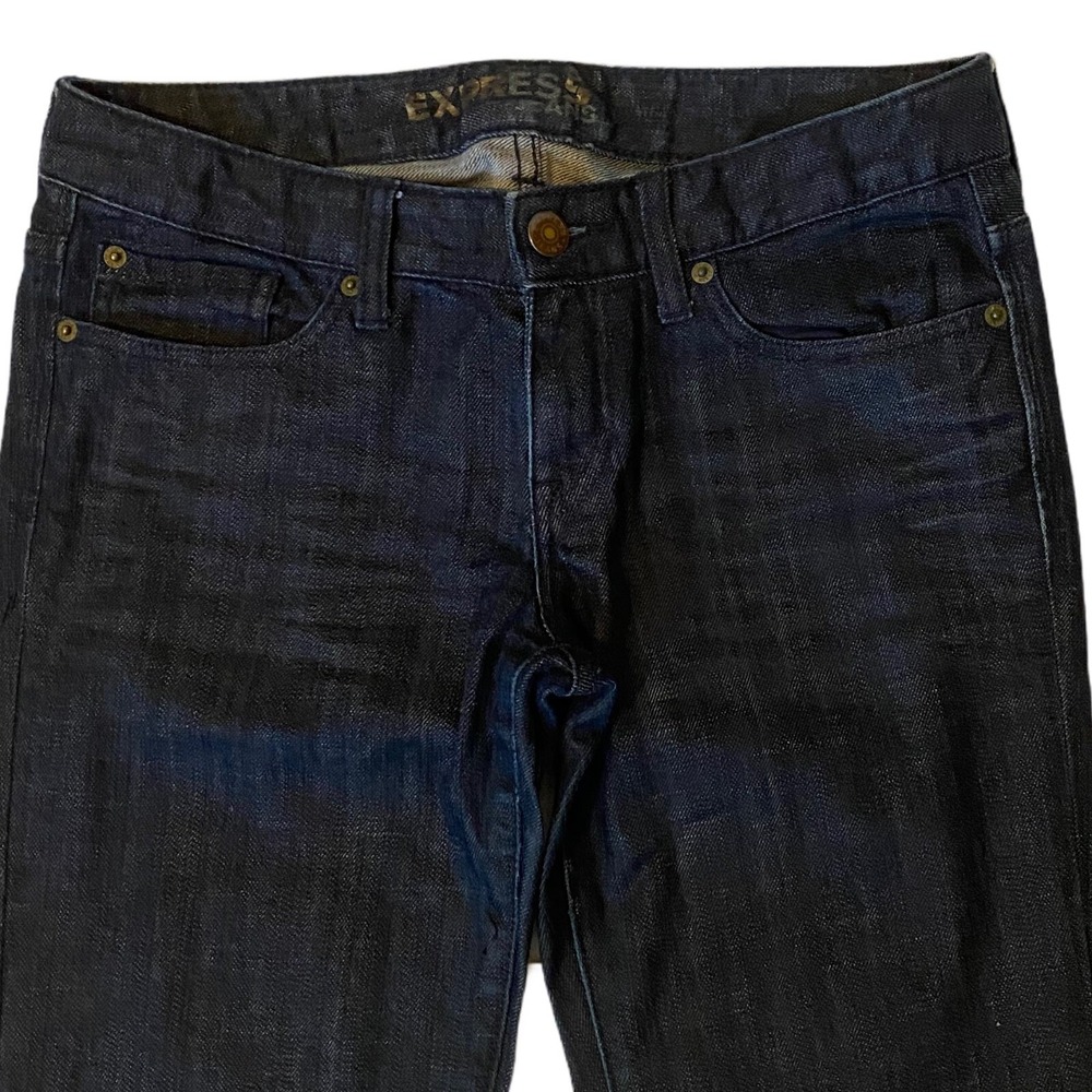 Express Jeans Women Size 6R Boot Cut Cotton Casual Dark Blue Denim - Picture 5 of 11